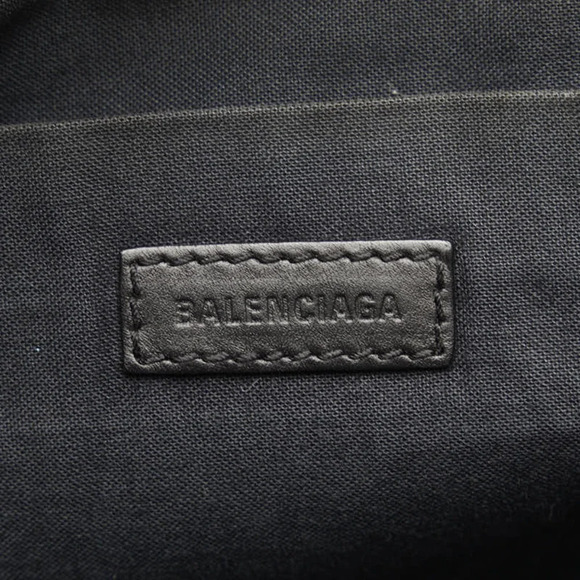 Authentic Balenciaga Navy Clip L Canvas Clutch Bag - Picture 8 of 11